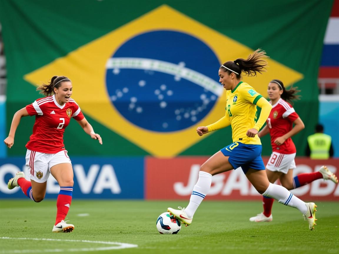 俄罗斯女足赛事精彩对决：巴西队大胜  第1张
